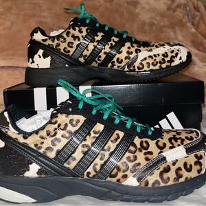 NWT Adidas ADIZERO ADIOS OG in Leopard and Cow, SIZE 10